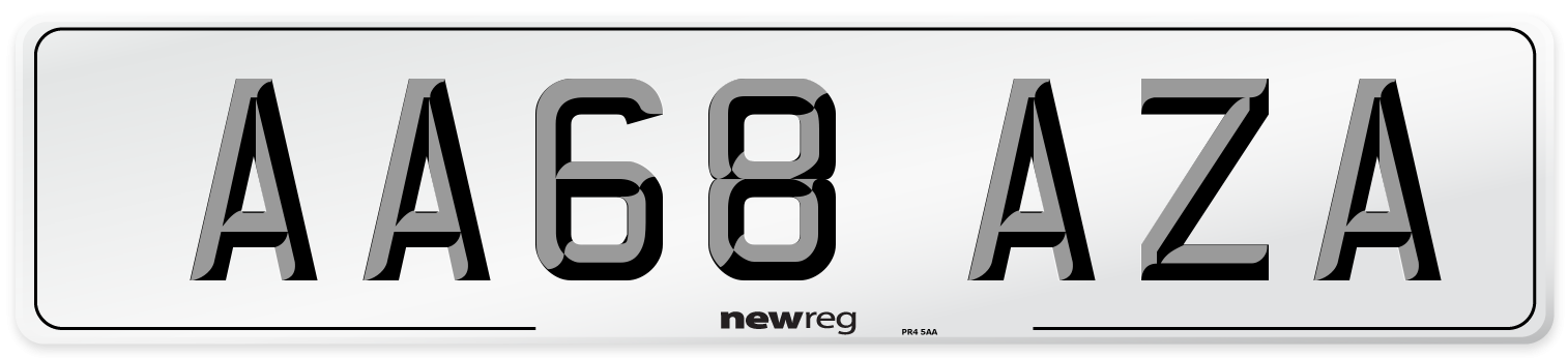 AA68 AZA Number Plate from New Reg